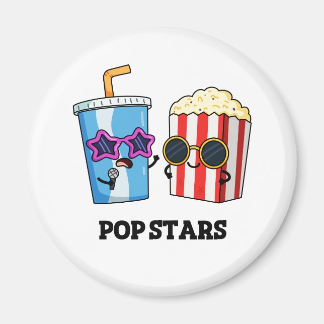 Pop Stars Funny Snack Pun  Magnet (Front)
