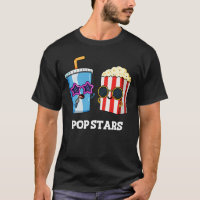 Pop Stars Funny Soda Pop Popcorn Pun Dark BG