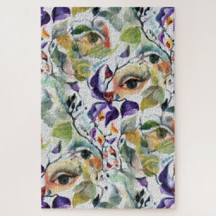 Pop Surealism Mosaic Pattern Abstract Contemporary Jigsaw Puzzle