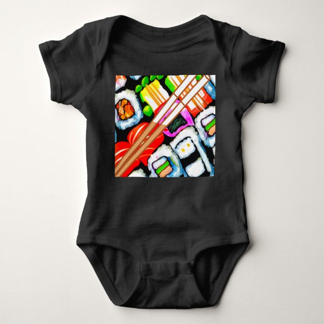 Pop Sushi Baby Bodysuit (Front)