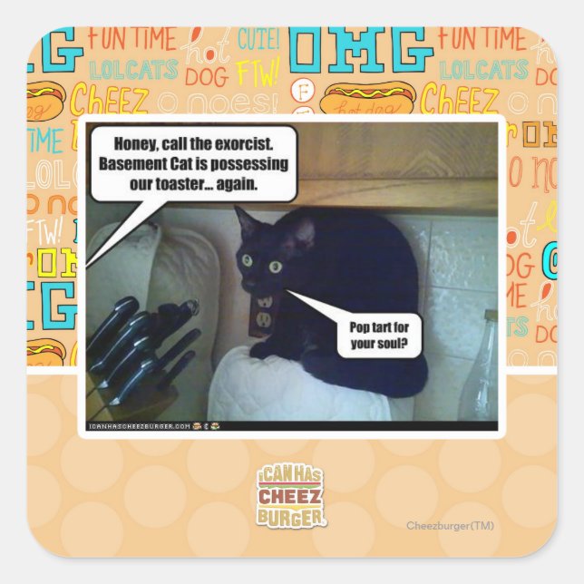 Pop tart for your soul? square sticker (Front)