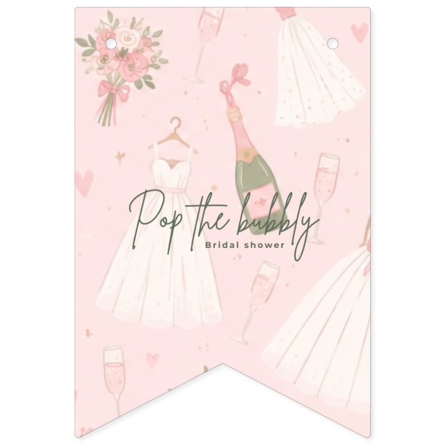 Pop the bubbly bunting banner (First Flag)