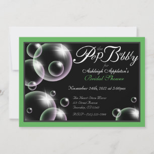 "Pop the Bubbly" Classy Bridal Shower Invitations