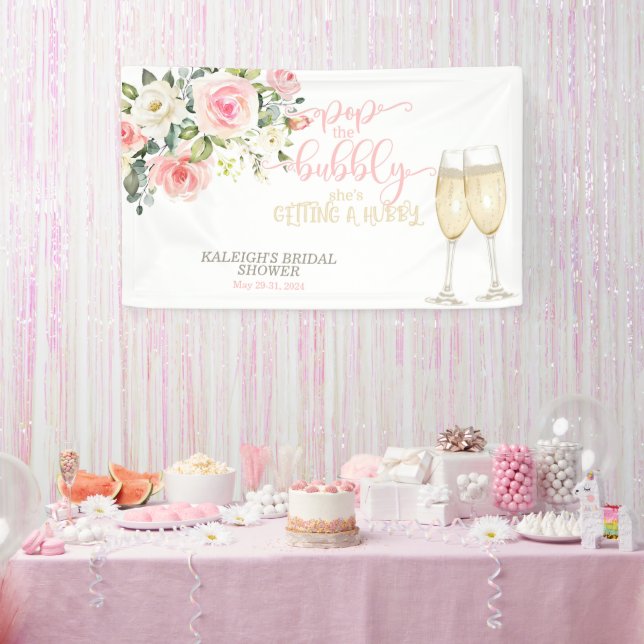 Pop the Bubbly, She's Getting a Hubby Banner (Party)