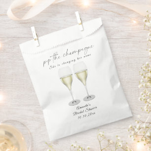 Pop the Champagne Bridal shower Favour Bags