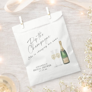 Pop the Champagne Bridal shower Favour Bags