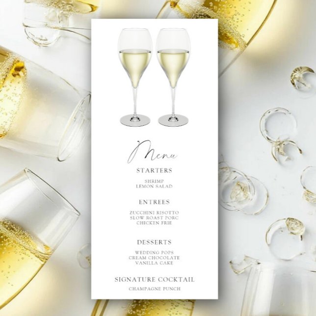 Pop the champagne bridal shower menu (Creator Uploaded)