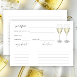 Pop the Champagne Bridal shower - recipe card