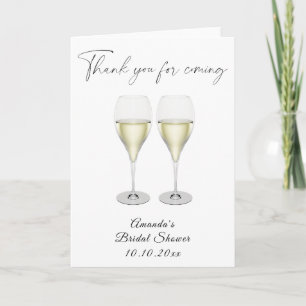 Pop the Champagne Bridal shower Thank You Card