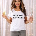 "Pop the Champagne" - Bride to Be T-Shirt<br><div class="desc">Trendy and chic bridal party design.</div>