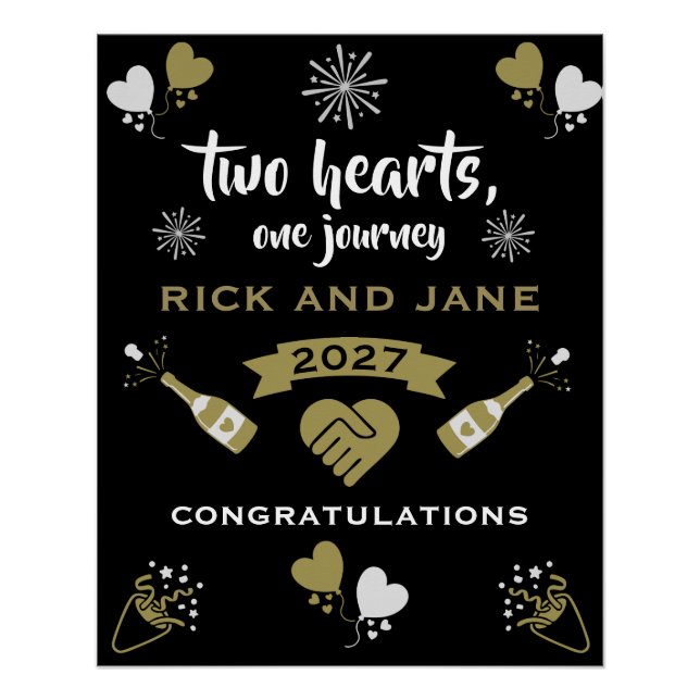 Pop The Champagne Celebration Party Poster (Front)