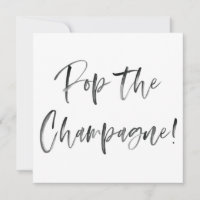 Pop The Champagne Modern Calligraphy Bridal Shower