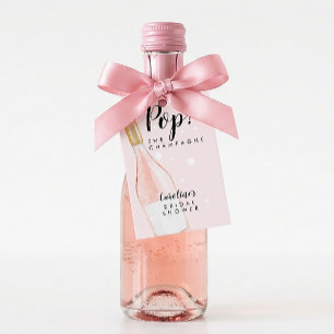 Pop! The Champagne Pink Bridal Shower Favour Tag