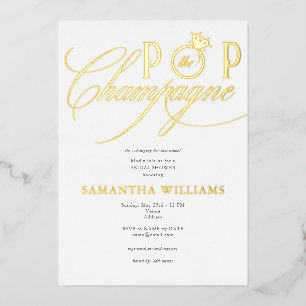 Pop The Champagne Simple Script Bridal Shower
