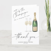 Pop the Champagne - thank you bridal shower