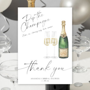 Pop the Champagne - thank you bridal shower Card