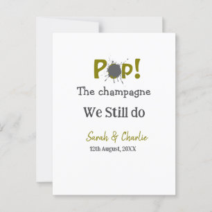 Pop the champagne we still do gold grey couple nam postcard
