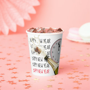 Pop The Cork At Midnight Paper Cup