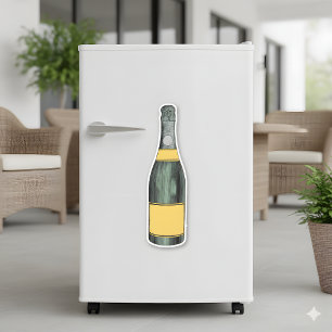 Pop the Past: Retro Champagne Sticker