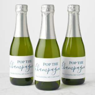 Pop The Sparkling Wine Wedding Bridal Party Spar Label