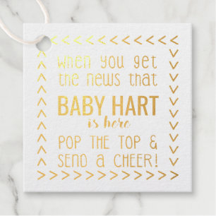 Pop the Top Shower Favour Beer Wine Champagne Arro Tags