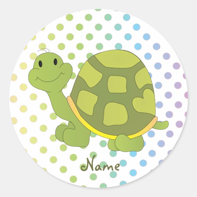 Pop Turtle Sticker! Classic Round Sticker (Front)