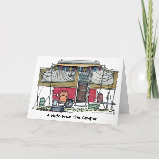 Pop Up Camper Trailer Note Cards (Front)