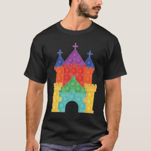 Pop Up Fidget Game Colourful Castle for Girls T-Shirt