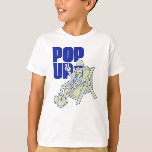 Pop Up Hot Dog Cartoon Retro Art T-Shirt