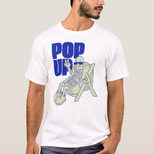 Pop Up Hot Dog Cartoon Retro Art T-Shirt