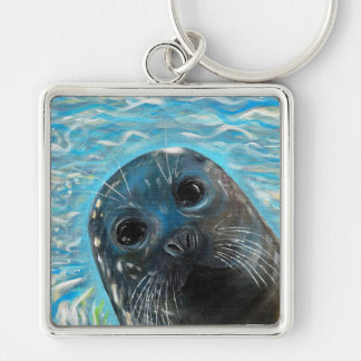 Pop Up Seal Painting Key Ring