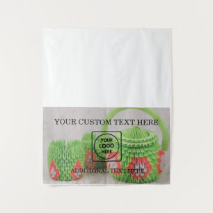 Pop Up Shop Business Logo Photo Branding Display Tapestry
