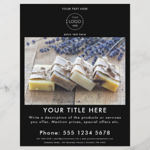 Pop Up Shop Logo Text Photo Vendor Booth Black Flyer