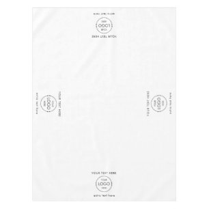 Pop Up Shop Table Banner Business Logo Text White Tablecloth