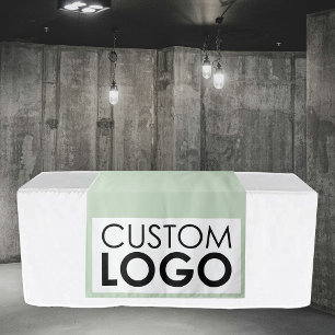 Pop Up Shop Table Runner Banner Big Logo Green Tapestry