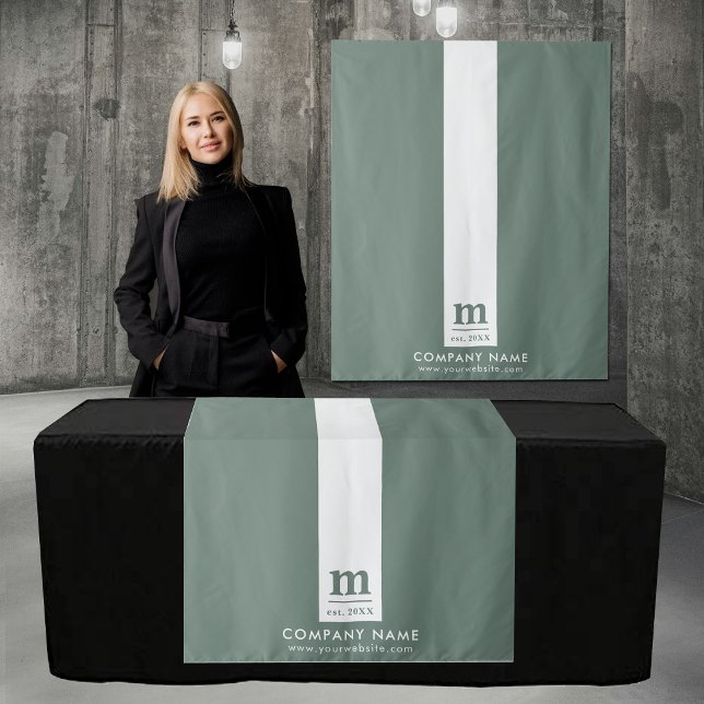 Pop Up Shop Table Runner Banner Logo Green Tapestry (Pop Up Shop Table Runner Banner Logo Green Tapestry)