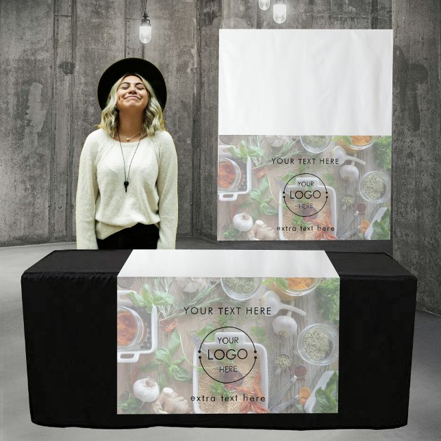 Pop Up Shop Table Runner Sign Business Logo Food Tapestry (Pop Up Shop Table Runner Sign Business Logo Food Tapestry)