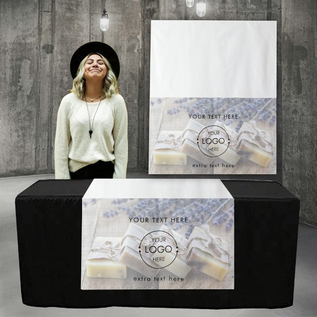 Pop Up Shop Table Runner Sign Business Logo Photo Tapestry (Pop Up Shop Table Runner Sign Business Logo Photo Tapestry)