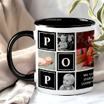 Pop We Love You Black Custom Photo Collage Mug<br><div class="desc">Pop We Love You Black Custom Photo Collage Mug . The perfect gift for Father's Day. Personalise this custom 7 photo collage design with your own pictures.</div>
