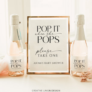 Pop When She Pops Personalised Baby Shower Favour