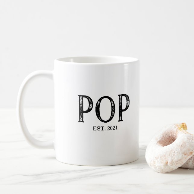 Pop Year Established Coffee Mug (With Donut)