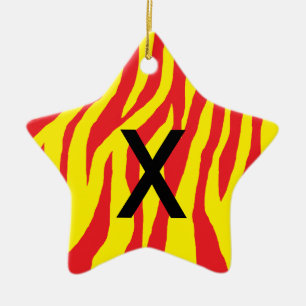 Pop Zebra Ceramic Tree Decoration