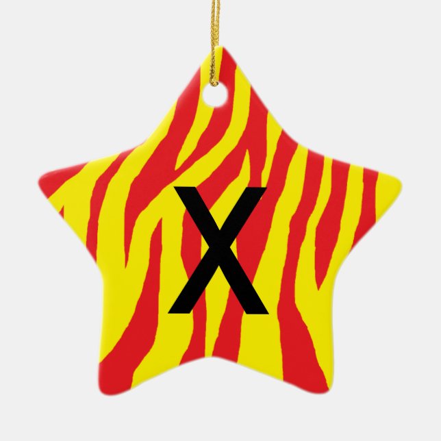 Pop Zebra Ceramic Tree Decoration (Front)