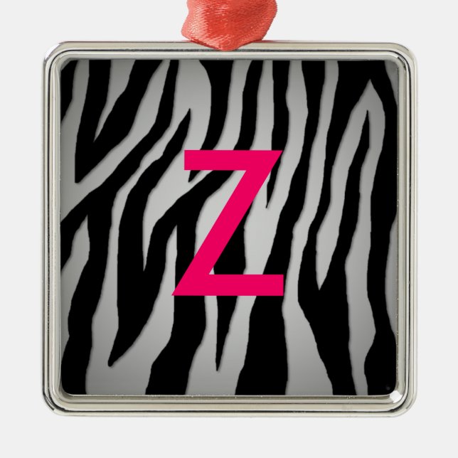 Pop Zebra Metal Tree Decoration (Front)