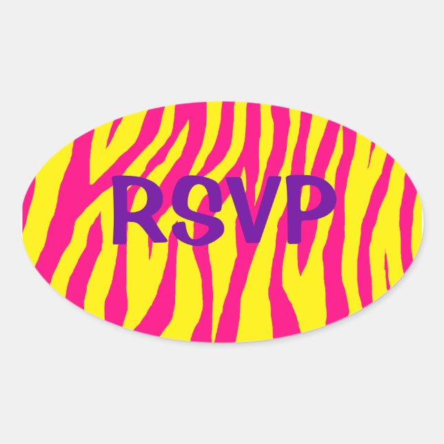 Pop Zebra Oval Sticker (Front)