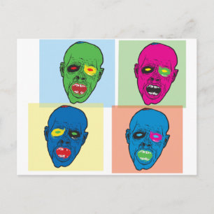 pop zombie postcard