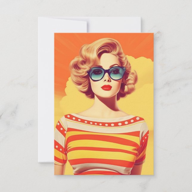 Popart design, Retro inspired Thank You Card (Front)