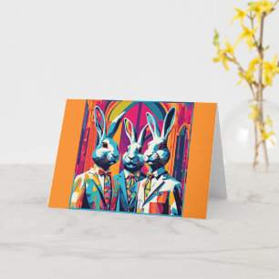 PopArt Easter Bunnies Card