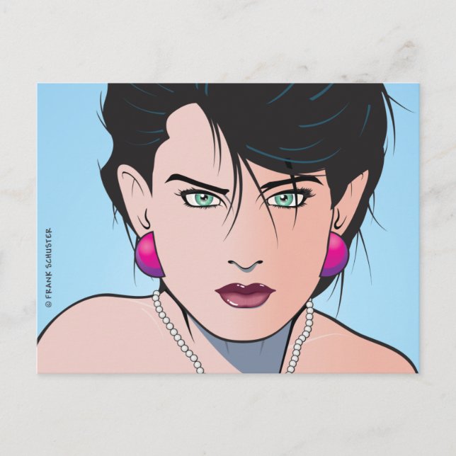 Popart Girl Angie Postcard (Front)