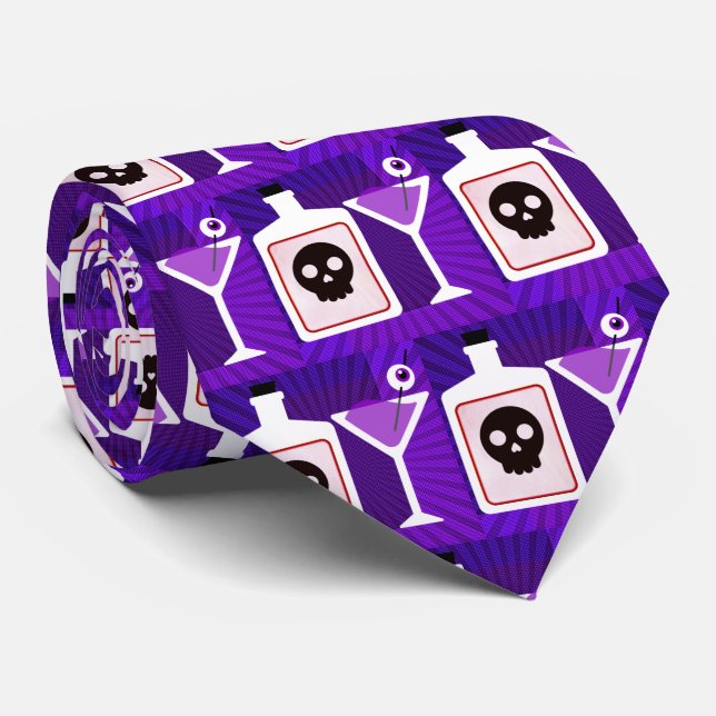 PopArt Halloween Cocktail Tie (Rolled)